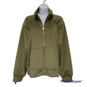 Dkny Activewear Jacket XL Gathered Shoulder detail Front pockets